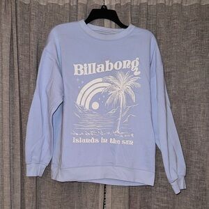 Billabong Light Blue Graphic Crewneck